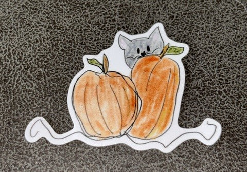 Hiding Kitty Sticker